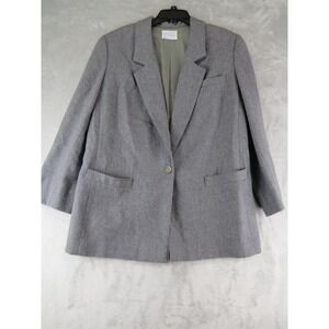 Pendleton‎ Wool Blazer Men's 44R Gray 100% Virgin Wool Made in USA Jacket